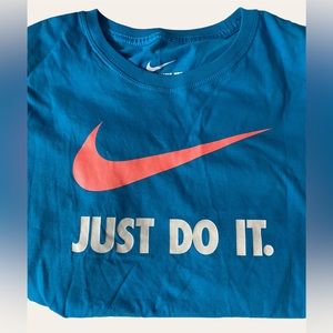 Nike just do it workout T shirt medium blue NEVER WORN